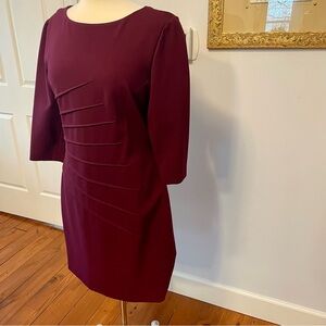 Antonio Melani midi dress, size 10, burgundy